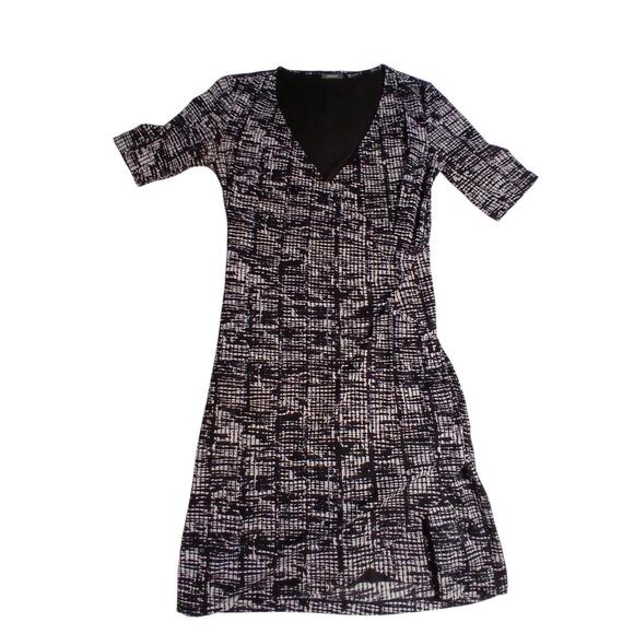 Mexx Dresses & Skirts - Mexx Black White Striped Faux Wrap Dress XS / Robe Mexx Rayée Noir Blanc XS